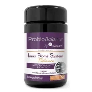 Probiotyk Inner Biome System Balance 30kaps. wegetariańskich ProbioBalance by Aliness NaszeNaturalne 5903242585579 Probiobalance Inner Biome System 10mld. x30 kaps IBS na jelita