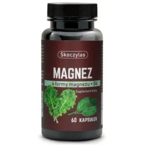 Magnez 4 formy + B6 Szpinak Jarmuż 60 Kapsułek Skoczylas NaszeNaturalne Magnez Formy B Szpinak Jarmuz Kapsulek Skoczylas