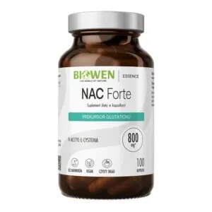 NAC Forte N-Acetylo-L-Cysteina Prekursor Glutationu 800 mg 100 kaps. BIOWEN NaszeNaturalne