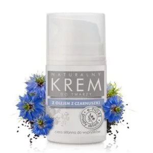 Naturalny Krem do Twarzy z Czarnuszką, Skóra z Problemami 50ml E-Fiore NaszeNaturalne Naturalny Krem Do Twarzy Z Czarnuszką Udoskonalający Skórę Z Problemami