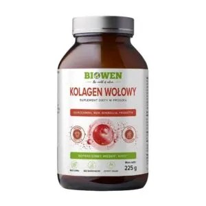 Suplement Kolagen Wołowy typu I, II, III w proszku 225g. Biowen  NaszeNaturalne Suplement-kolagen-wołowy-typu-i,-ii,-iii-w-proszku-225g
